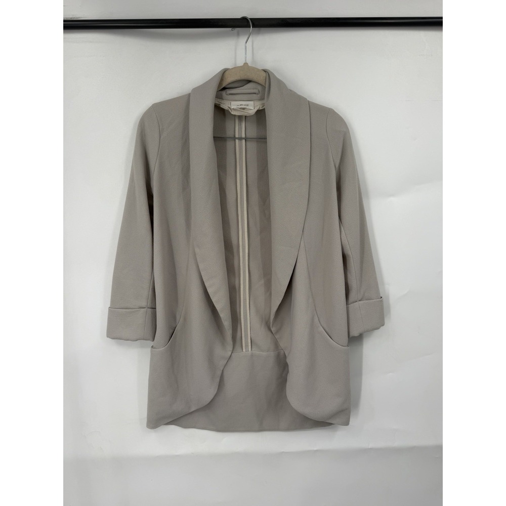 Wilfred Aritzia Chevalier Jacket Women 00 Taupe Open Front Blazer Minimalist